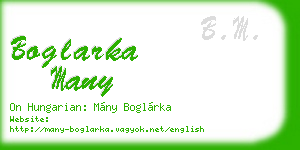 boglarka many business card