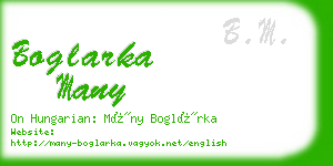 boglarka many business card